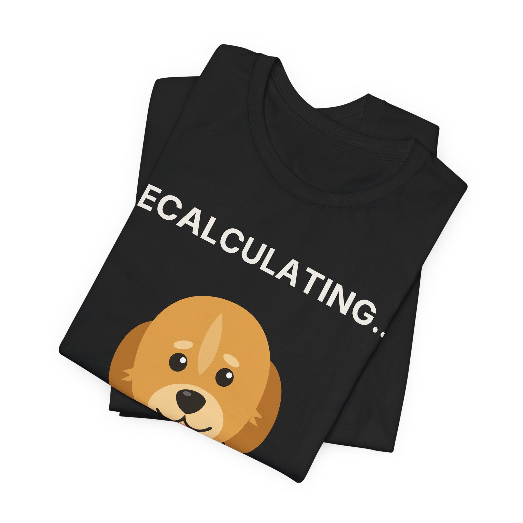 Recalculating… (Saw a Squirrel) Tee | PAWS Golden Retriever - Image 3