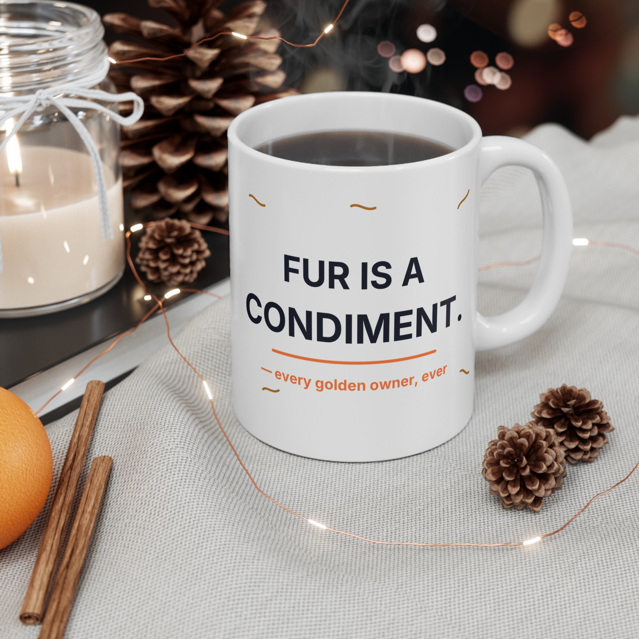 Fur Is a Condiment Mug 11oz | PAWS Golden Retriever - Image 4