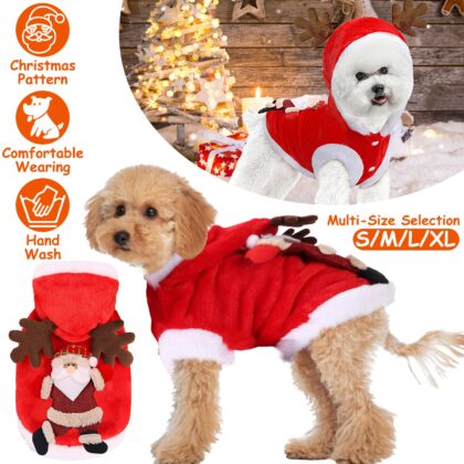 Sleigh All Day | Santa & Reindeer Dog Costume | PAWS
